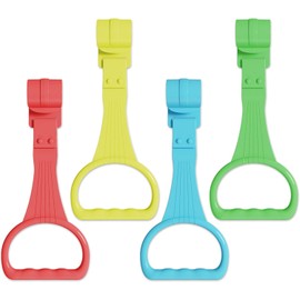4pcs Baby Crib Hanging Leather Baby School Stand Up Hand Ring Kids Game Fence Auxiliary Hand Ring Strap Suitable for Ages 1-3 Years Old (Style)