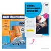 PPD PPD 10xA4 Inkjet PREMIUM Vinyl Aufkleberfolie Bedruckbar, Weiß, Glänzend,