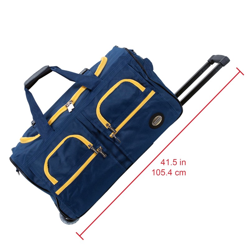 Rockland Rolling Duffel Bag, Navy, 22"