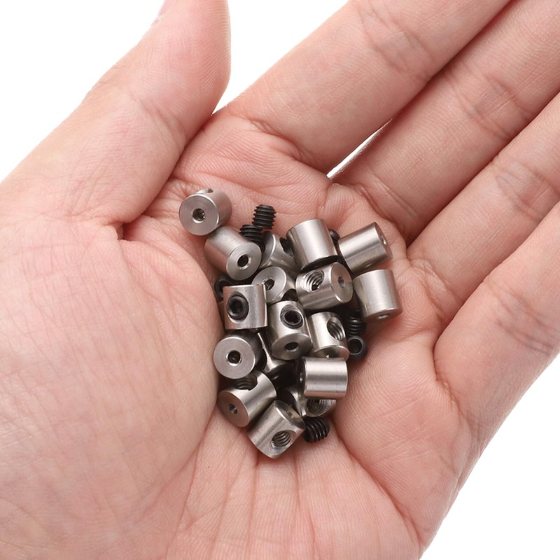 sourcing map 20pcs Set Screw Collars 2mm Bore Shaft Collars,