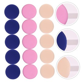 Beavorty 15pcs Round Makeup Puff Sponge for Loose Powder Non-latex Moisture-resistant Cosmetic Applicators for Salon Home Use Soft and Gentle Skin