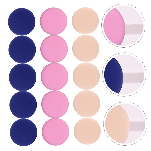 Beavorty 15pcs Round Makeup Puff Sponge for Loose Powder Non-latex