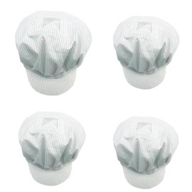 GSKQCRPR White Hair Nets Anti-Static Knit Caps 4-Pack - Breathable Duck Bill Hats for Work, Daily Use, Food Service, Cleanrooms, and Laboratories, Adjustable & Lightweight Desig