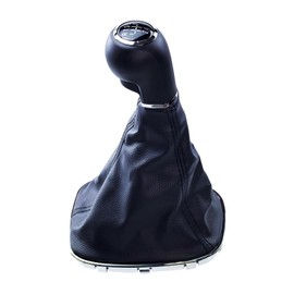 Flylin 5 Speed Gear Knob with Gear Stick Gaiter Gear Stick Plug Play Replacement Part Compatible with Corsa D 2006-2014, Gear Knob Gaiter Boot Cover Kit for Shifter Replacement 009140093 19276456