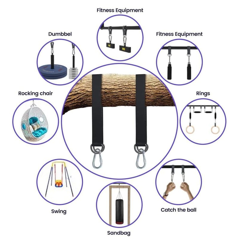 CSGHMM Heavy Duty Tree Swing Straps Kit - 25cm Durable