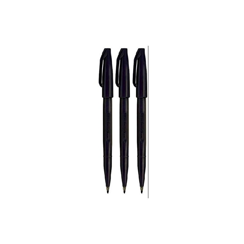 Pentel Black Original Sign Pen S520 Fibre Tip Marker Pens