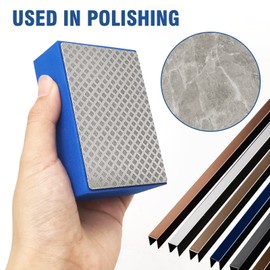 CADUFUELLY Diamond Hand Sanding Sponges, 4pcs Washable and Reusable Polishing Pads, Sanding Blocks Polishing Grinding Block for Wood Walls Metal, 60#, 100#, 200#, 400#