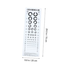 ABOOFAN 5 Sheets C Type Eye Chart Wall Visual Exam Chart for Accurate Home School Vision Testing Standard Logarithmic Eye Test Tool