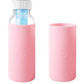 LuQiBabe (2-Pack, Pink) Silicone Baby Bottle Sleeves for Dr. Brown's Natural Flow Anti-Colic Options+ Narrow Baby Bottle 8 oz Reusable Baby Bottle Sleeve Dishwasher-Safe Bottle Cover for Baby