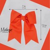 Dark Orange Jumbo Bow Clip with Tails for Women and