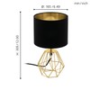 Eglo Carlton 2 Table lamp, 1-Flame Vintage lamp, Bedside lamp