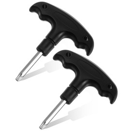 ValueBargain 2Pcs Golf Wrench, Adjustable Golf Club Tool with Plastic Handle & Stainless Steel Shaft Club Adapter Repair (Black)
