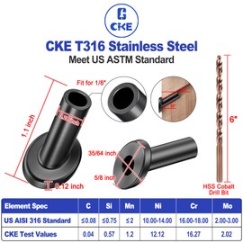 [Patent]CKE 40 Pack Black 30 Degree Angle Beveled Protector Sleeves for 1/8" Wire Rope Black Stair Cable Railing Kit, T316 Stainless Steel Black Protective Sleeves for Wood Posts DIY Balustrade, BCR03