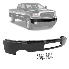 KUAFU Front Bumper 3PCS Face Bar Compatible with 2011-2014 GMC Sierra 2500HD / 3500HD Bumper Impact Bar w/Air Intake Holes Replace for 23123402 GM1002840 Steel