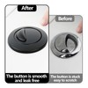 2 PCS Toilet Flush Button, Black Round Head Dual Toilet