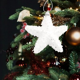 Christmas Tree Decoration Pendant Gift Star Wedding Hanging Ornament Romantic Anniversary Engagement Decor Ideas Xmas Valentines Day Ornament for Mini Tree Christmas Ornament Pendant Home Party Decor