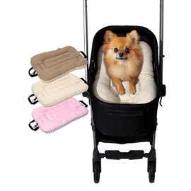 Easy Wash Dog Stroller Mat, Durable Orthopedic Cushion for Dogs & Cats, Ergonomic Pad for Pet Cart, Ideal Pet Stroller Accessories & Pads for Comfortable Rides (Pink Raspberry, XS)