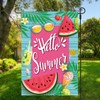Hello Summer Watermelon Garden Flags for Outside 12x18 Double Sided