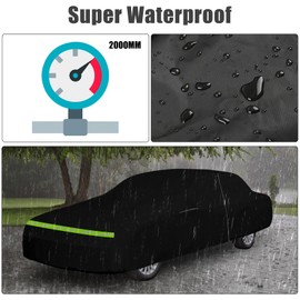 Waterproof Car Cover Replace for 1998-2011 Lincoln Town Car, Old Classic Car Covers with Zipper Door for Snow Rain Sun Dust Protection(L FN145 Executive,Signature Limited,Design,Ultimate Signature L)