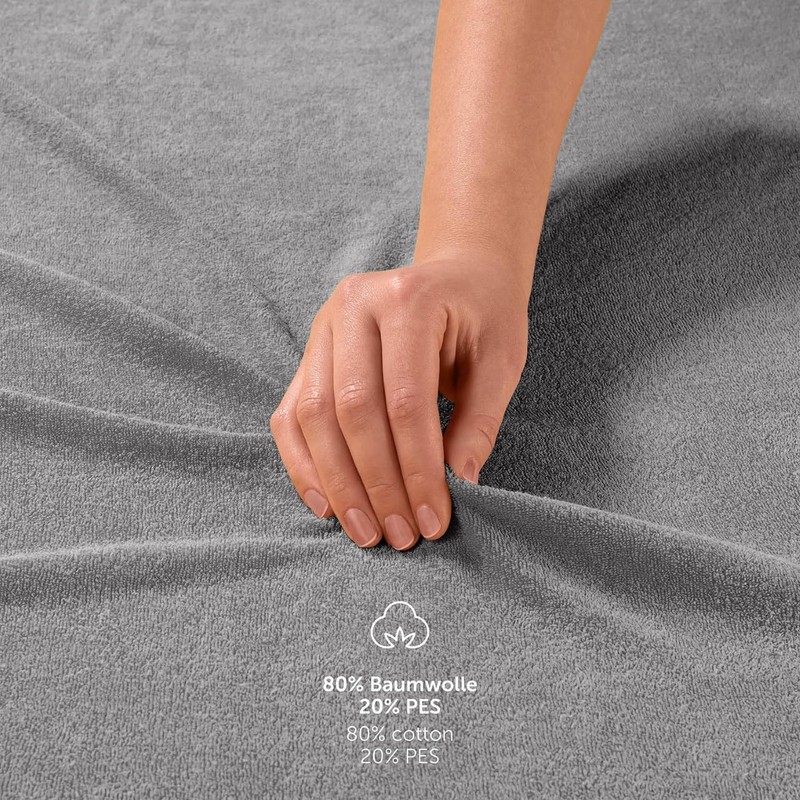 Blumtal Terry Fitted Sheet 120 x 200 cm – Cosy,