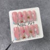Handmade Press on Nails Long Square Fake Nails with 3D
