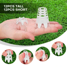 Rolitwils Golf Simulator tees, 22Pcs Plastic Golf Mat Tees for Home, Outdoor or Indoor Golf Tees for Training, Practice Golf tees for Winter Turf and Driving Range, Pack of 12 Tall & 12 Small