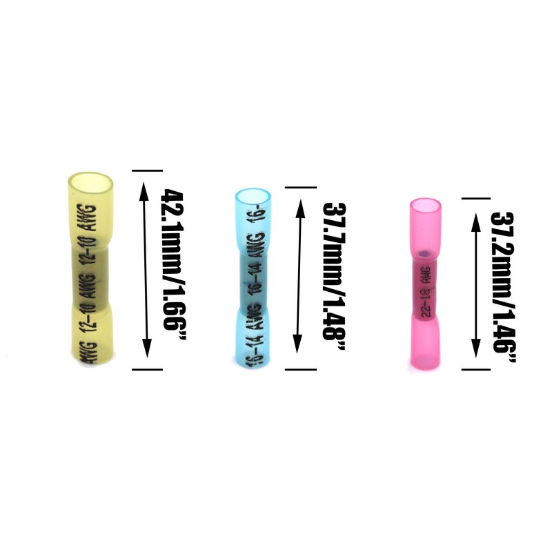 FGen 210pcs Heat Shrinkable Terminals, Crimp Wire Connectors, Waterproof Insulated