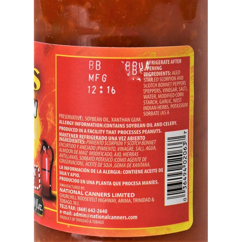 Matouk's Trinidad Scorpion Pepper Sauce 10oz Pack of 2 Sealed