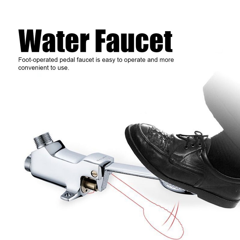 G1/2in Pedal Type Single Cold Copper Water Faucet Foot Operated