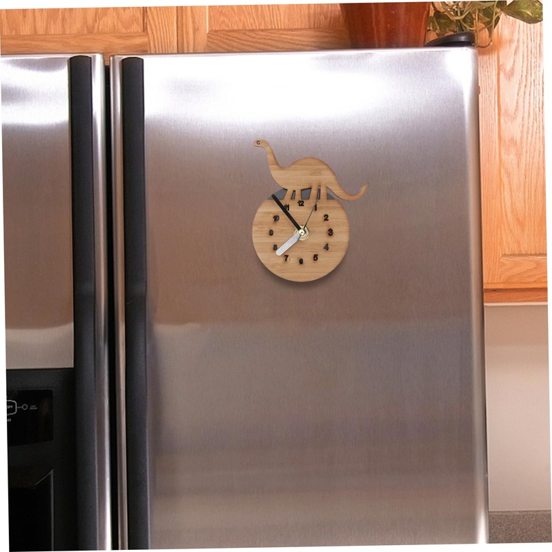 BIUDECO Attractive Dinosaur Pattern Magnetic Clock Fridge Stickers for Easy