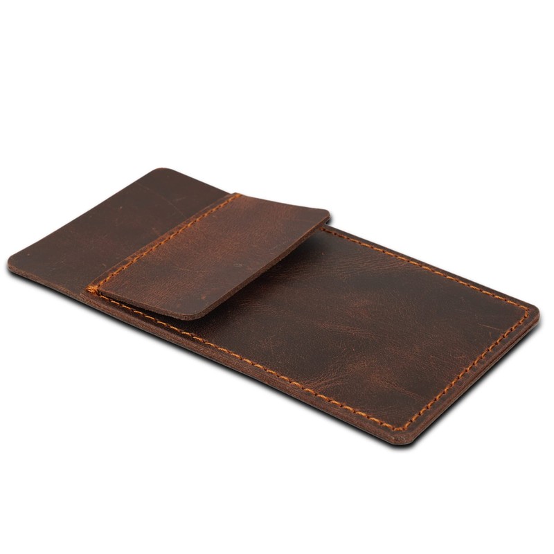 CestAntiQ Pocket Protector for Men, Full Grain Heavy Duty Leather