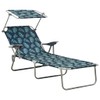 vidaXL Sun Lounger with Canopy - Adjustable, Foldable and Portable