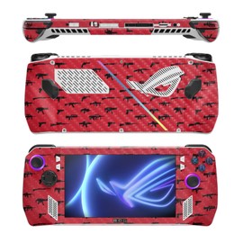 MightySkins Carbon Fiber Skin Compatible with Asus ROG Ally - Guns | Protective, Durable Textured Carbon Fiber Finish | Easy to Apply, Remove, and Change Styles