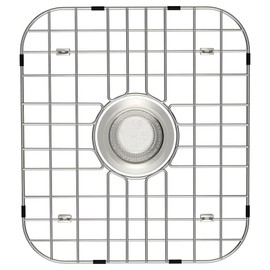 Sink Protector for Kitchen Sink Stainless Steel Sink Grid, Sink Rack for bottom of Sink 13.65"L×11.6"W with Center Drain 1 Pack