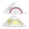 6-Piece Triangle Ruler, Triangle Ruler With Handle, Drawing Measuring Ruler,