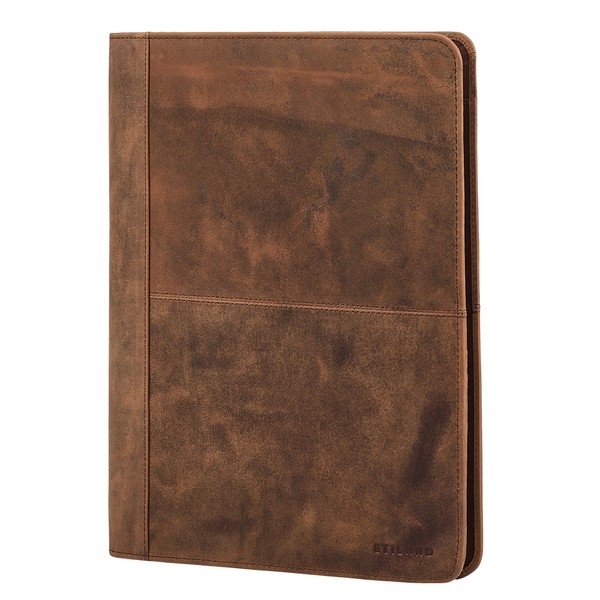STILORD 'Emery' Real Leather Conference Folder A4 Business Portfolio with