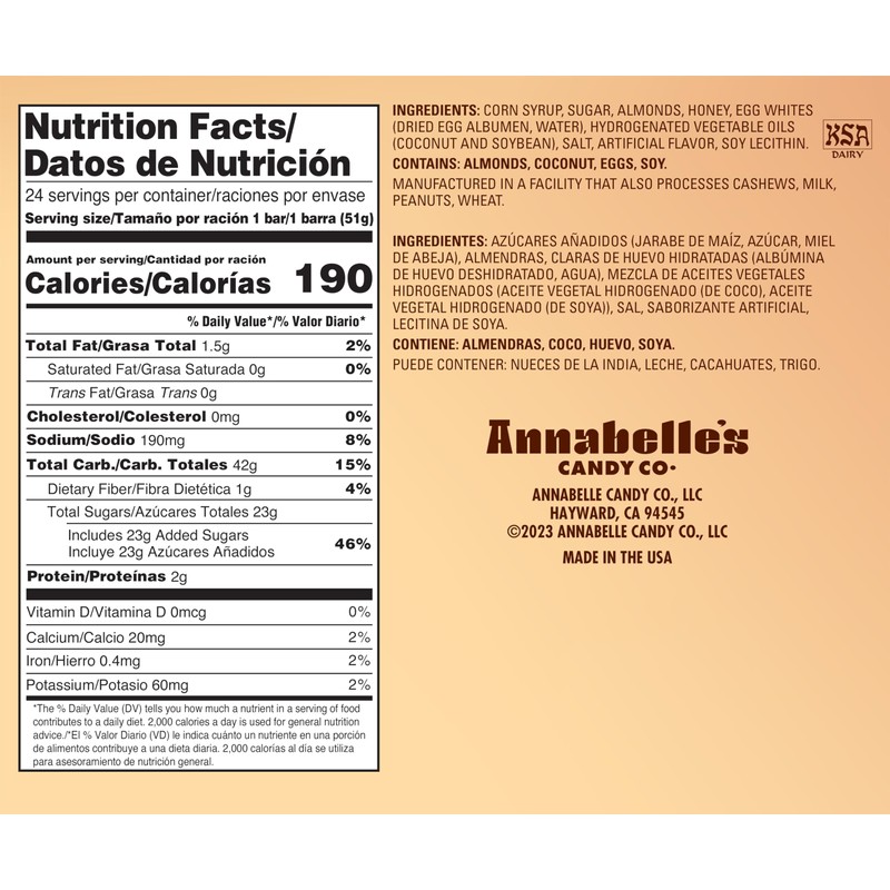 Big Hunk Almond Candy Bar, 1.8 Ounce - Bulk 24