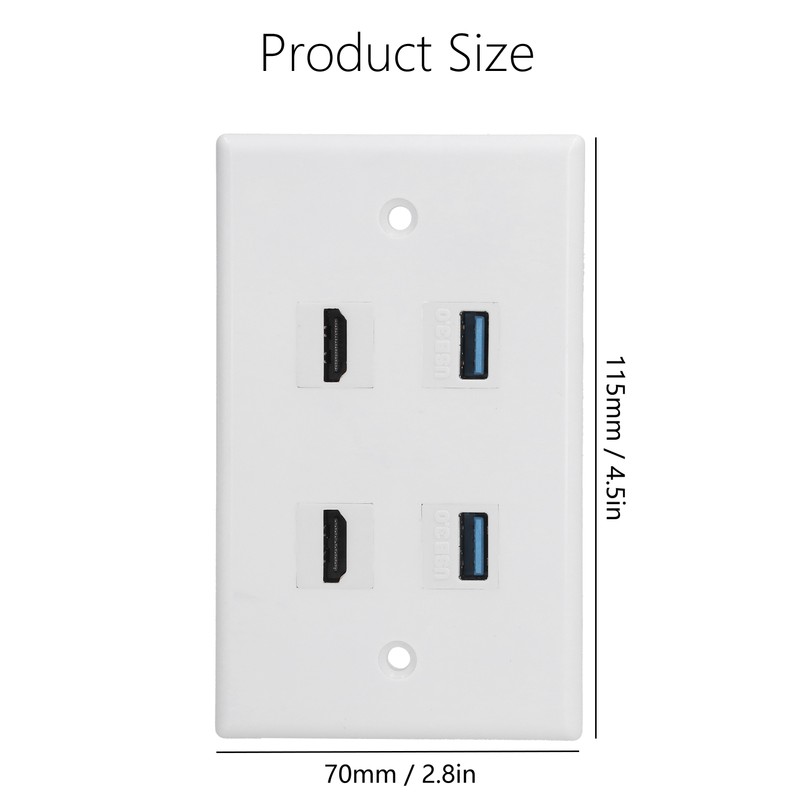 2 HD Multimedia Interface 2 USB3.0 Ports Panel Weld Free