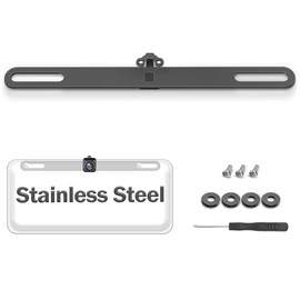 Naponal Stainless Steel Backup Camera License Plate Mount,Dash Cam Rear View Camera Bracket, Car Back up Camera Mount, Mirror Camera Rear Camera Bracket,Dashcam Rear License Plate Camera Holder
