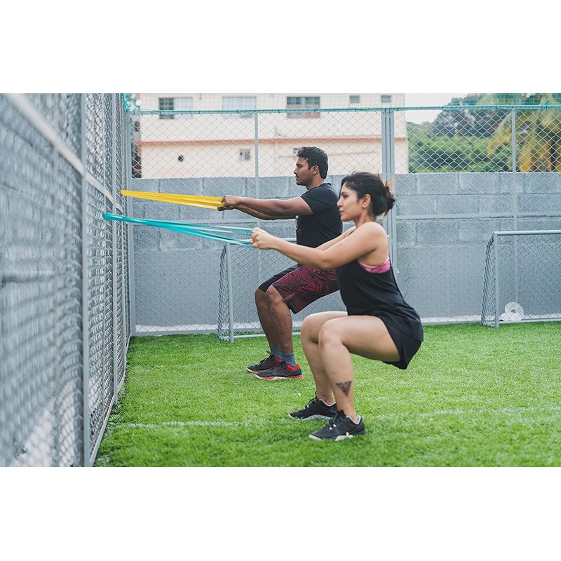 Set of 3 training bands, elastic resistance bands for fitness,