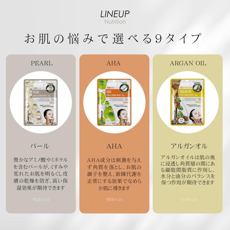 MITOMO SKINCARE PRSH0010-B, 9 Types, Set of 10, Beauty Favor
