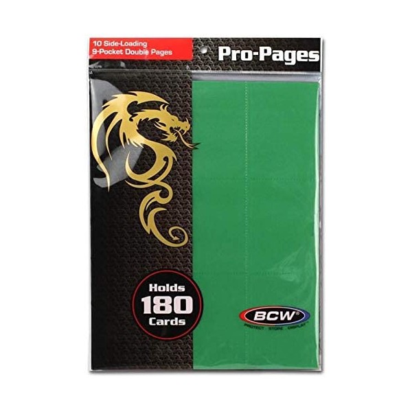 BCW Supplies Green Double-Sided 9-Pocket Pages Holder