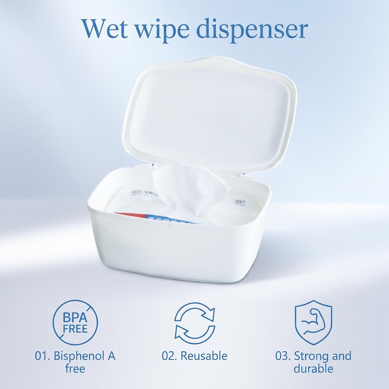 Wipes Dispenser Compatible with Flushable Wipes Refillable Wet Tissue Container
