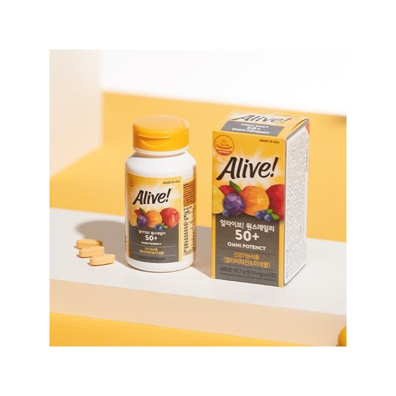 Alive 50+ (Fifty Plus) 3 bottles (6-month supply) / 얼라이브