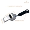 BEADNOVA Stainless Steel Whistles with Lanyard Lifeguard Whistle Referee Whistle