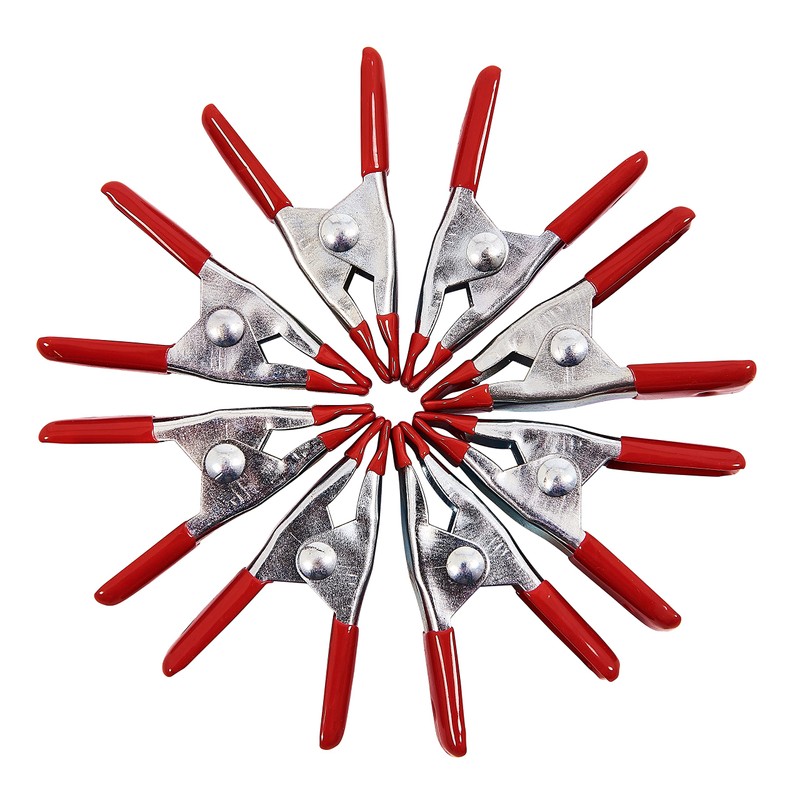 Am-Tech S2972 50 mm Metal Spring Clamp Set - Red