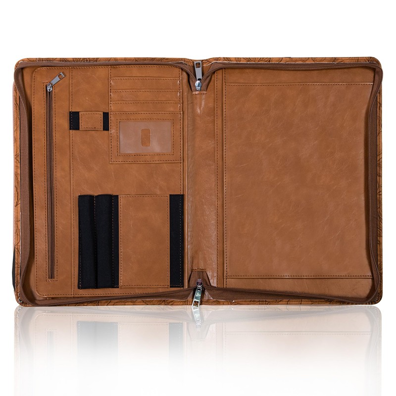 Link Luck Portfolio Organizer - 3 Ring Binder with Zipper,
