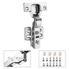 Luokim 2pcs Half Overlay Cabinet Hinge Frameless Concealed Door Hinges