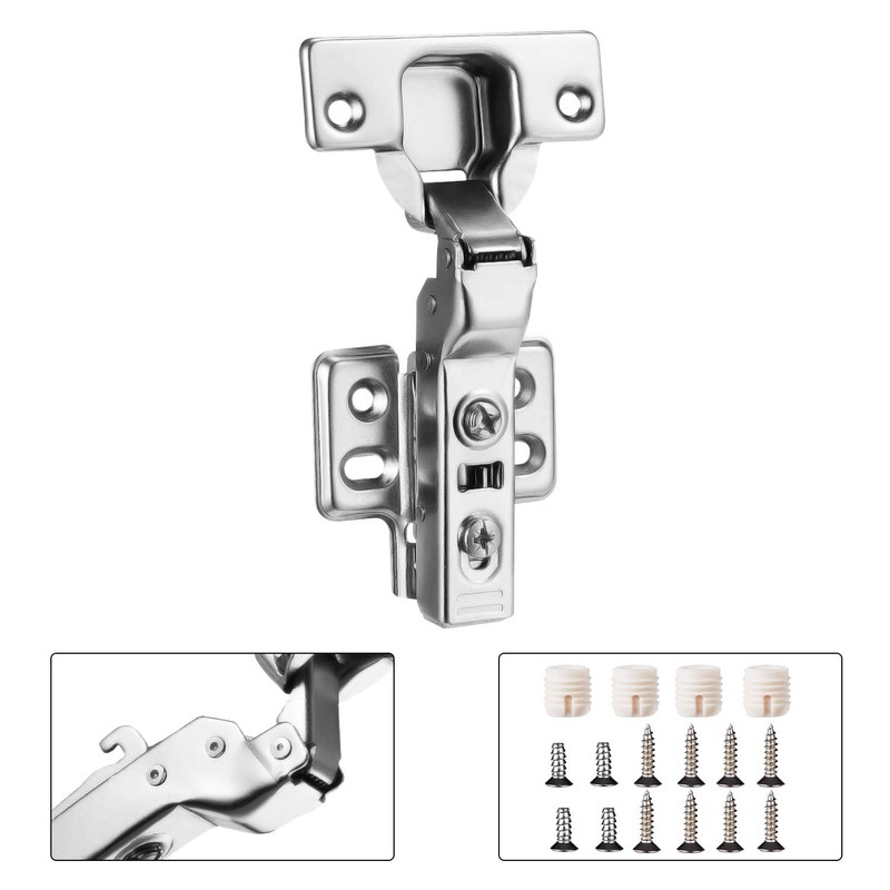 Luokim 2pcs Half Overlay Cabinet Hinge Frameless Concealed Door Hinges