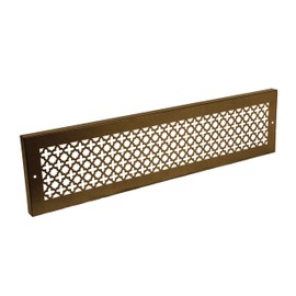 SteelCrest Bronze Series Victorian Rectangular Baseboard Grille - Oil Rubbed Bronze (30" x 6")